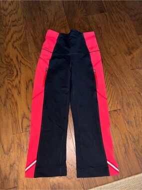 Lululemon Black and reddish pink leggings